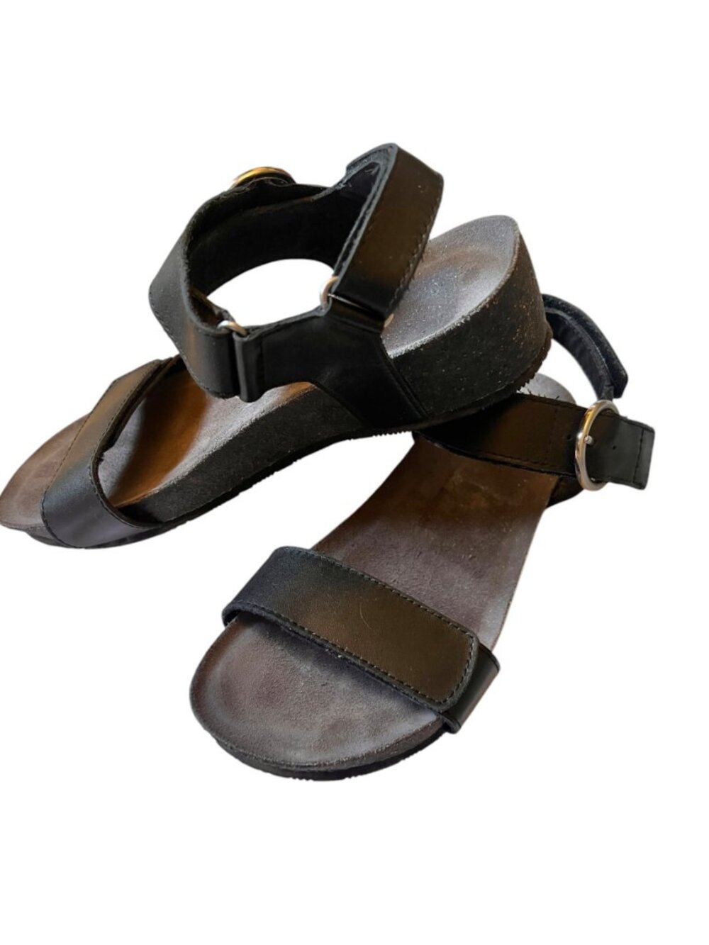 Munro Women's Sinatra Sandals Size 8.5 M Black Wedge Arch Support Cushioned - Picture 6 of 13